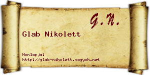 Glab Nikolett névjegykártya